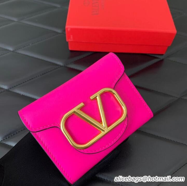 Buy Cheapest VALENTINO Calfskin Wallet 4138 rose