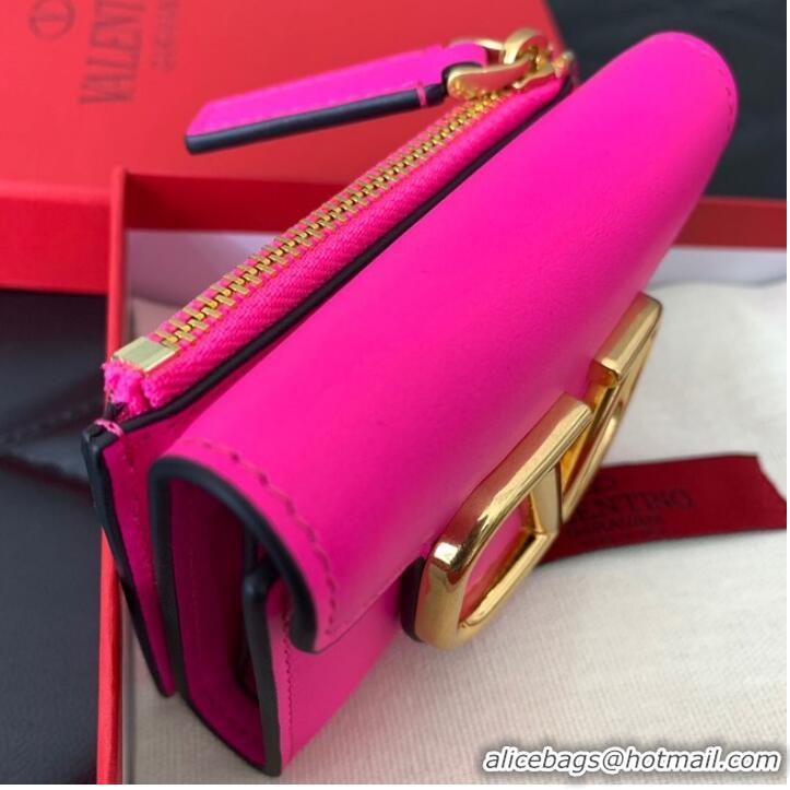 Buy Cheapest VALENTINO Calfskin Wallet 4138 rose