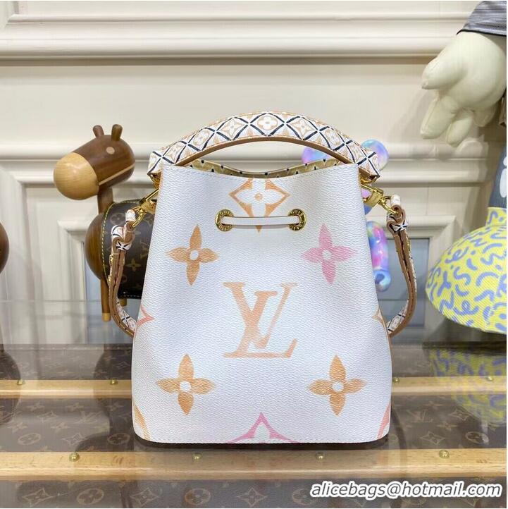 Discount Louis Vuitton Giant Monogram Neonoe BB M22986 Gradient Print Apricot