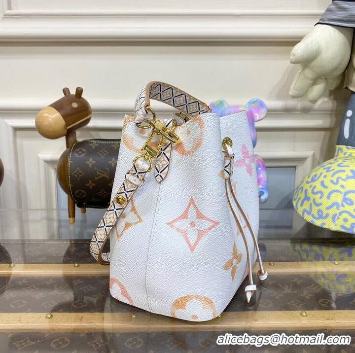 Discount Louis Vuitton Giant Monogram Neonoe BB M22986 Gradient Print Apricot