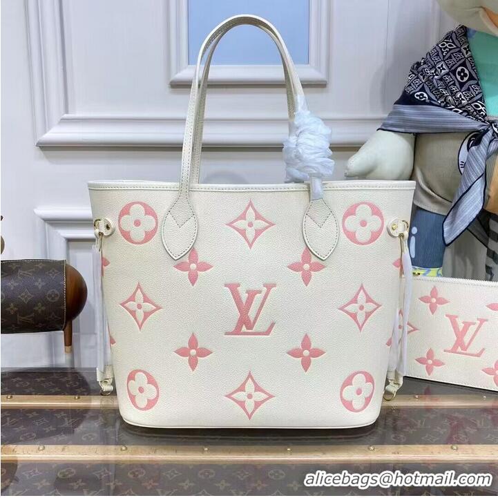 Well Crafted Louis Vuitton SAC NEVERFULL Original Leather Bag MM M21579 Cream&Pink