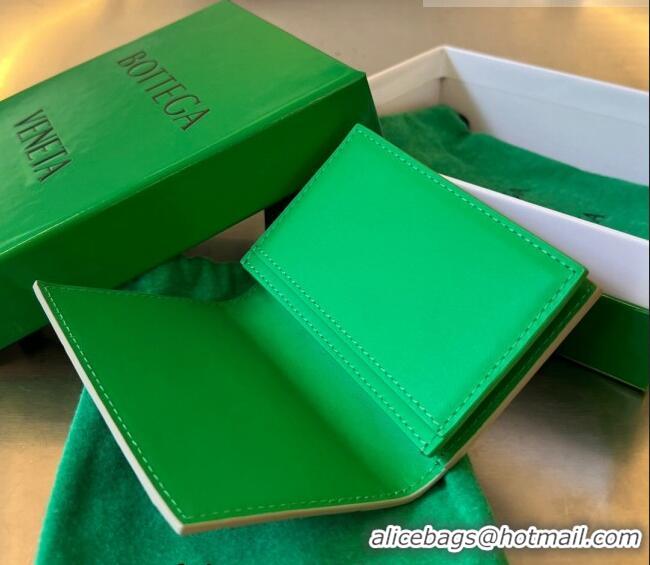 Inexpensive Bottega Veneta Intrecciato Leather Business Card Case Wallet Travertine/Parakeet 605720 Green 2023