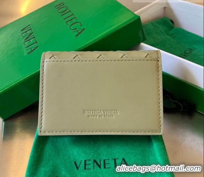 Inexpensive Bottega Veneta Intrecciato Leather Business Card Case Wallet Travertine/Parakeet 605720 Green 2023