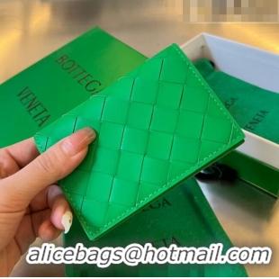 Promotional Bottega Veneta Intrecciato Leather Business Card Case Wallet Parakeet 605720 Green 2023