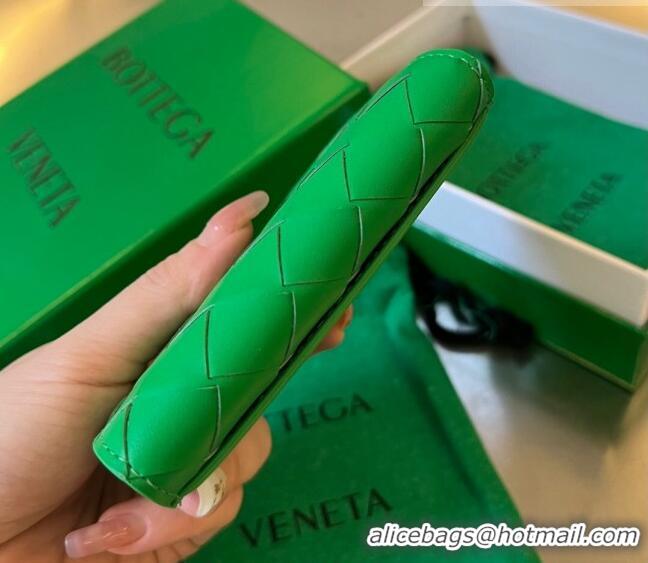 Promotional Bottega Veneta Intrecciato Leather Business Card Case Wallet Parakeet 605720 Green 2023