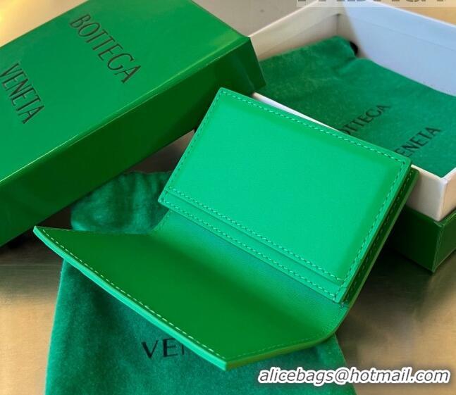 Promotional Bottega Veneta Intrecciato Leather Business Card Case Wallet Parakeet 605720 Green 2023