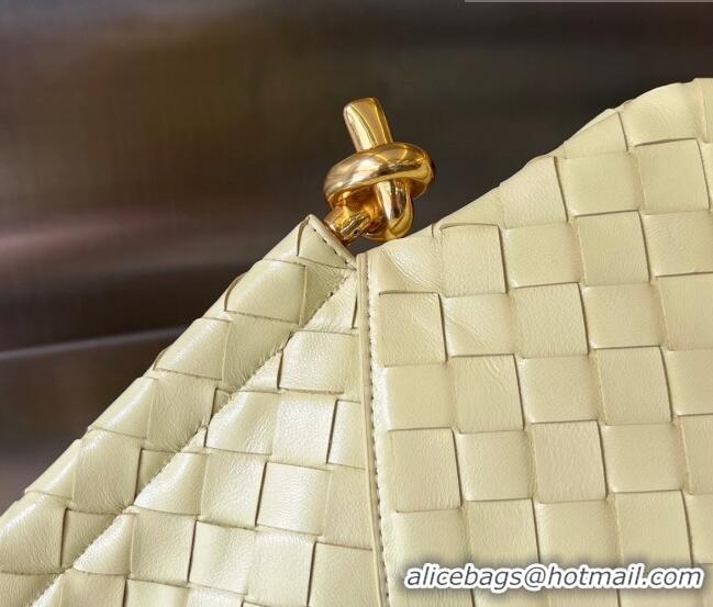 Well Crafted Bottega Veneta Small Solstice Shoulder Bag in Intrecciato Leather 740898 Yellow 2023