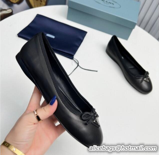 Charming Prada Nappa Leather ballerinas Black 612153 