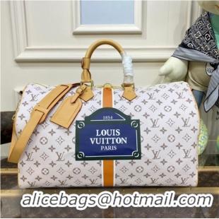 Good Product Louis Vuitton Keepall Bandouliere 50 M41416 White