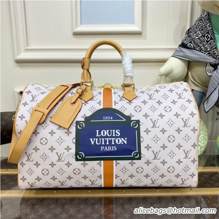 Good Product Louis Vuitton Keepall Bandouliere 50 M41416 White