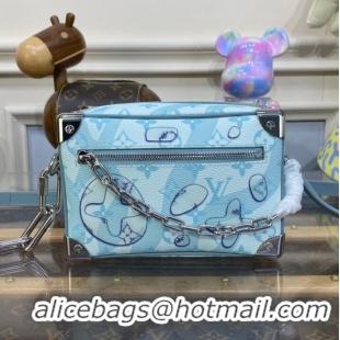 Buy Discount Louis Vuitton Mini Soft Trunk M22588 light blue