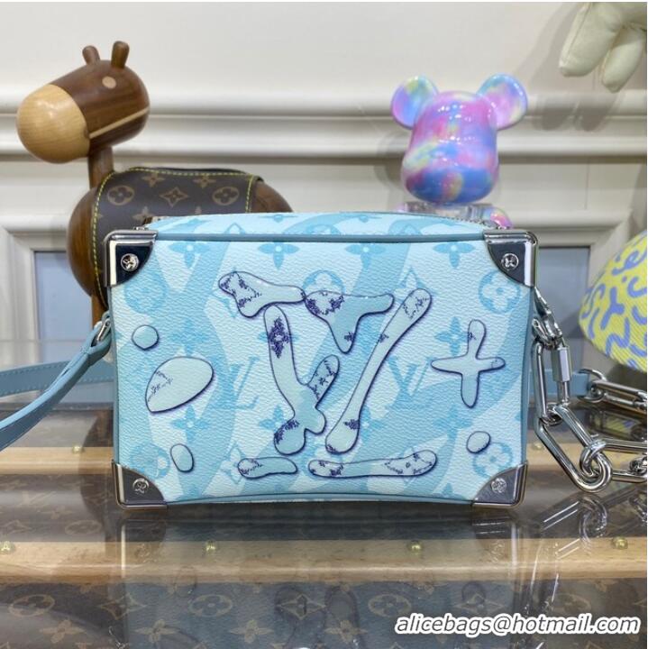 Buy Discount Louis Vuitton Mini Soft Trunk M22588 light blue