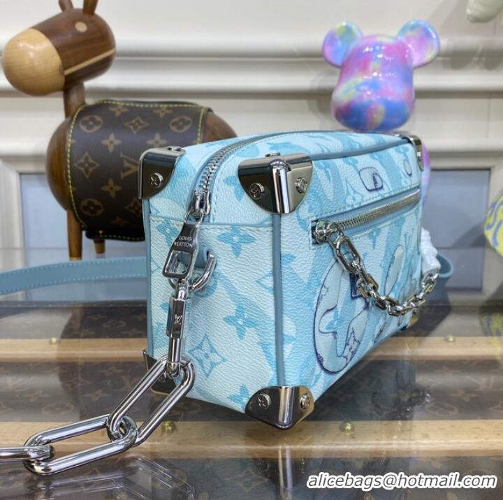 Buy Discount Louis Vuitton Mini Soft Trunk M22588 light blue