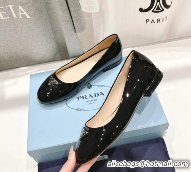 Duplicate Prada Patent Leather ballerinas Black 612160