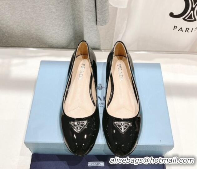 Duplicate Prada Patent Leather ballerinas Black 612160