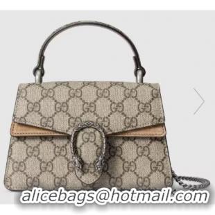 Famous Brand GUCCI DIONYSUS MINI TOP HANDLE BAG 752029 Beige