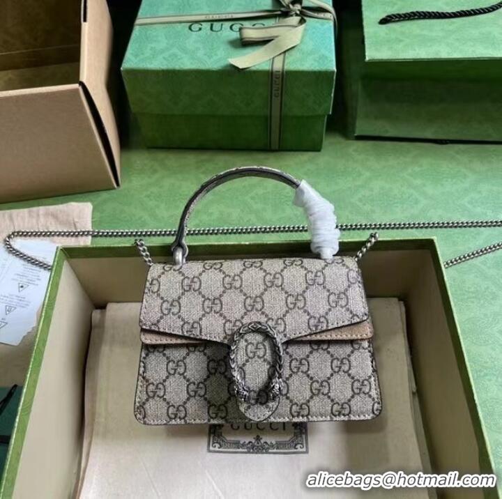 Famous Brand GUCCI DIONYSUS MINI TOP HANDLE BAG 752029 Beige