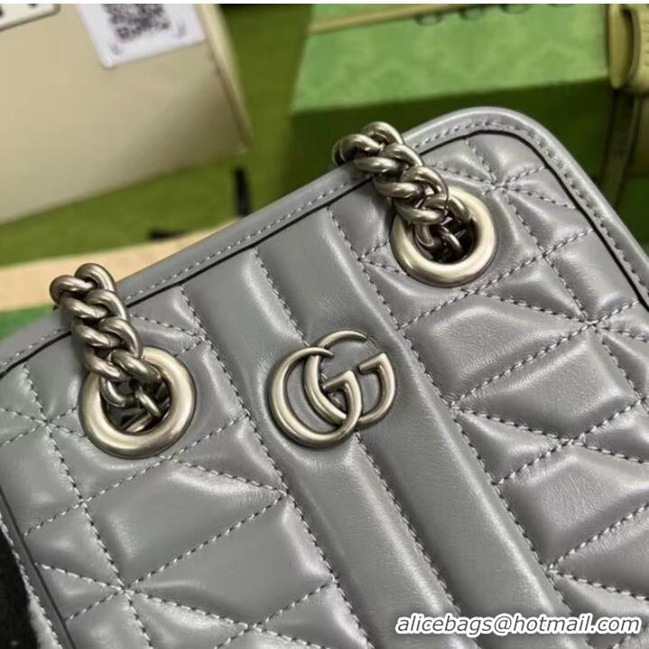 Promotional Gucci GG Marmont matelasse mini bag 696123 gray