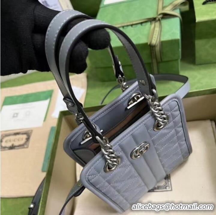 Promotional Gucci GG Marmont matelasse mini bag 696123 gray