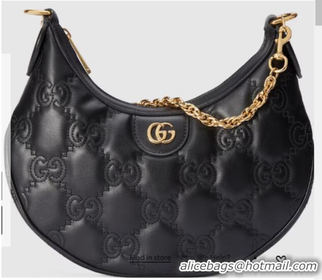 Famous Brand Gucci GG MATELASSE SMALL SHOULDER BAG 739709 black