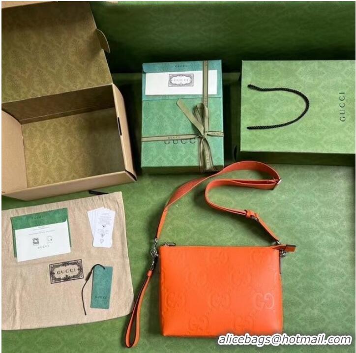 Promotional Gucci JUMBO GG MEDIUM MESSENGER BAG 696009 orange