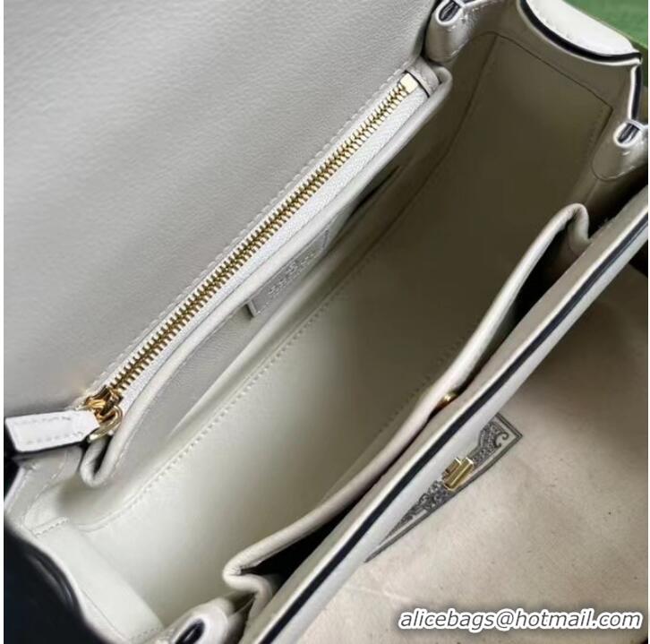 Inexpensive GUCCI BLONDIE TOP-HANDLE BAG 735101 white