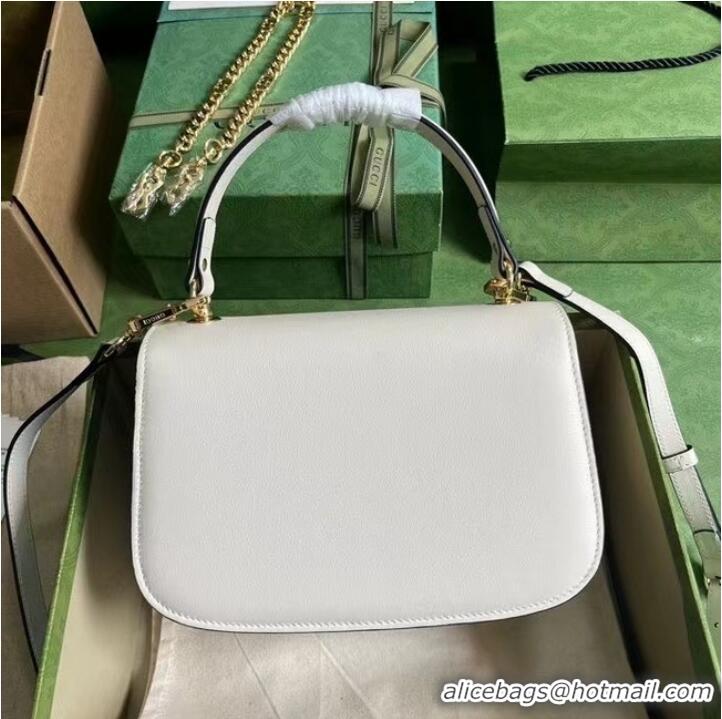 Inexpensive GUCCI BLONDIE TOP-HANDLE BAG 735101 white