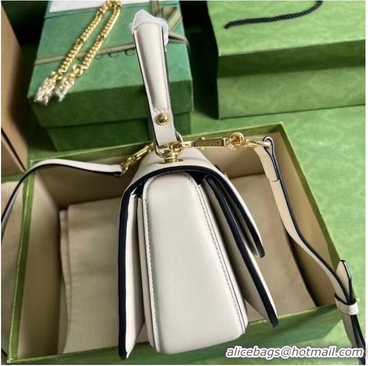 Inexpensive GUCCI BLONDIE TOP-HANDLE BAG 735101 white