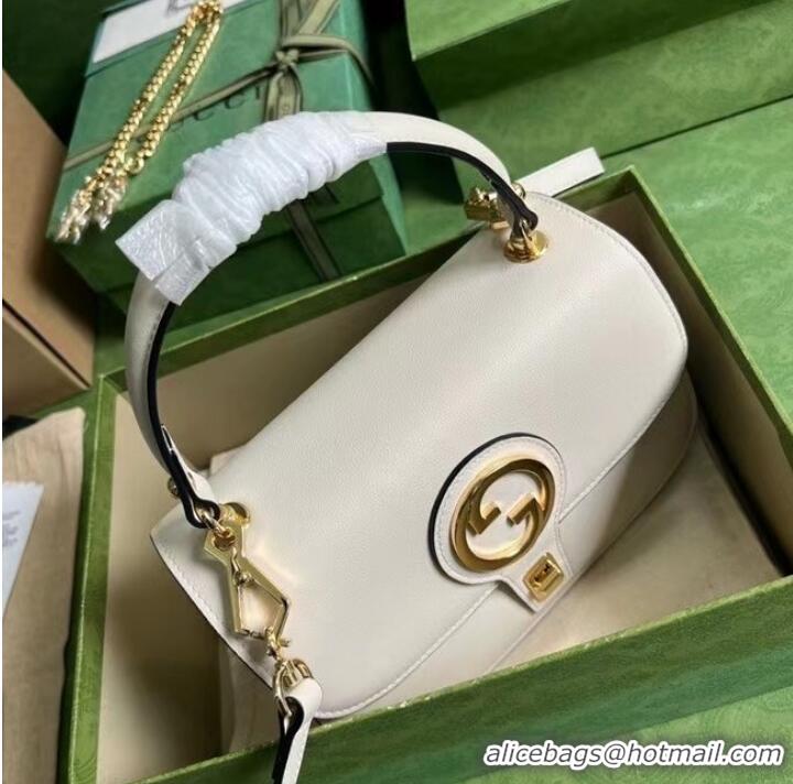 Inexpensive GUCCI BLONDIE TOP-HANDLE BAG 735101 white