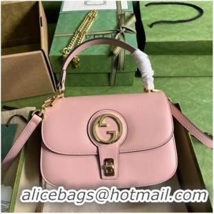 Famous Brand GUCCI BLONDIE TOP-HANDLE BAG 735101 Light pink