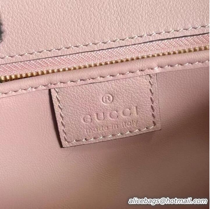 Famous Brand GUCCI BLONDIE TOP-HANDLE BAG 735101 Light pink