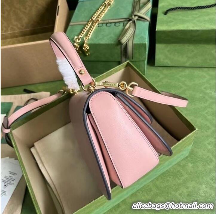 Famous Brand GUCCI BLONDIE TOP-HANDLE BAG 735101 Light pink