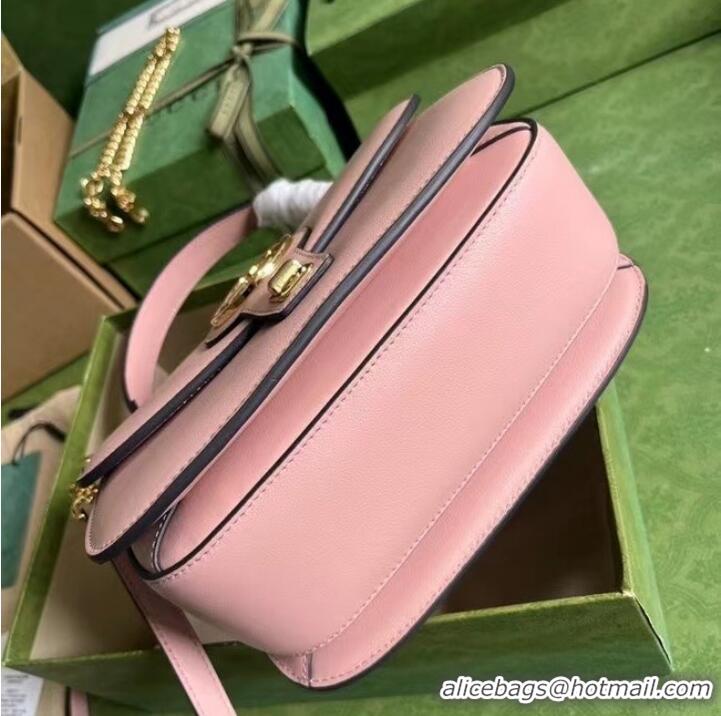 Famous Brand GUCCI BLONDIE TOP-HANDLE BAG 735101 Light pink