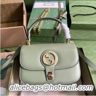 Good Quality GUCCI BLONDIE TOP-HANDLE BAG 735101 Light green