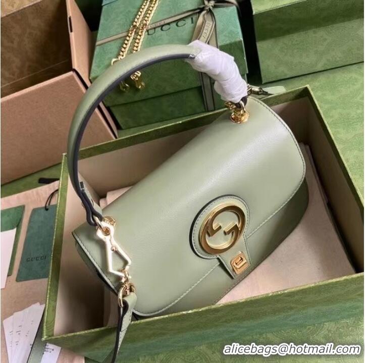 Good Quality GUCCI BLONDIE TOP-HANDLE BAG 735101 Light green