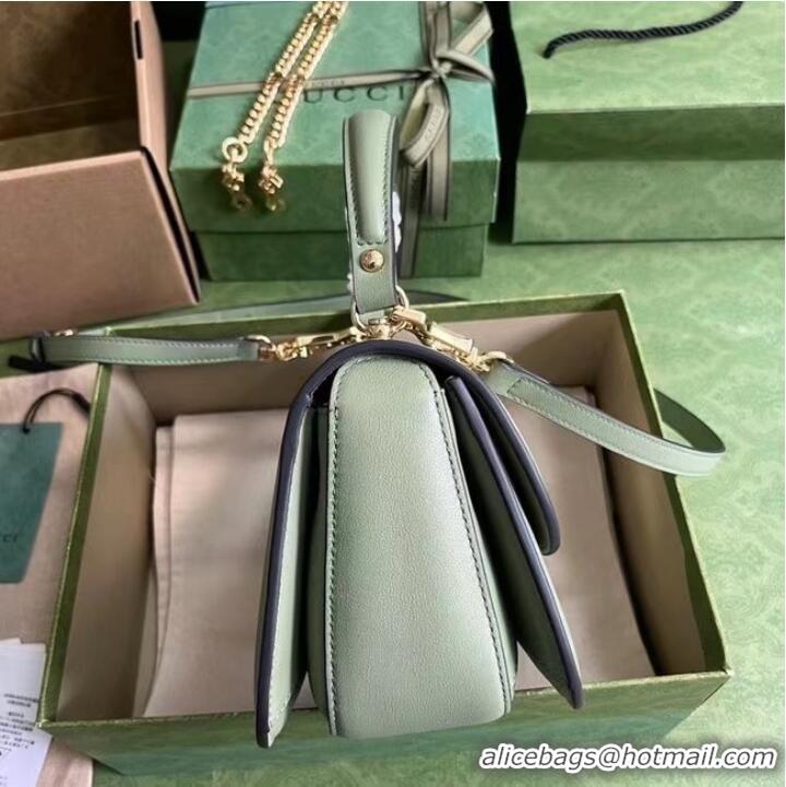 Good Quality GUCCI BLONDIE TOP-HANDLE BAG 735101 Light green