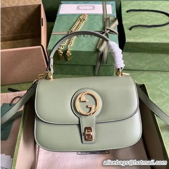 Good Quality GUCCI BLONDIE TOP-HANDLE BAG 735101 Light green