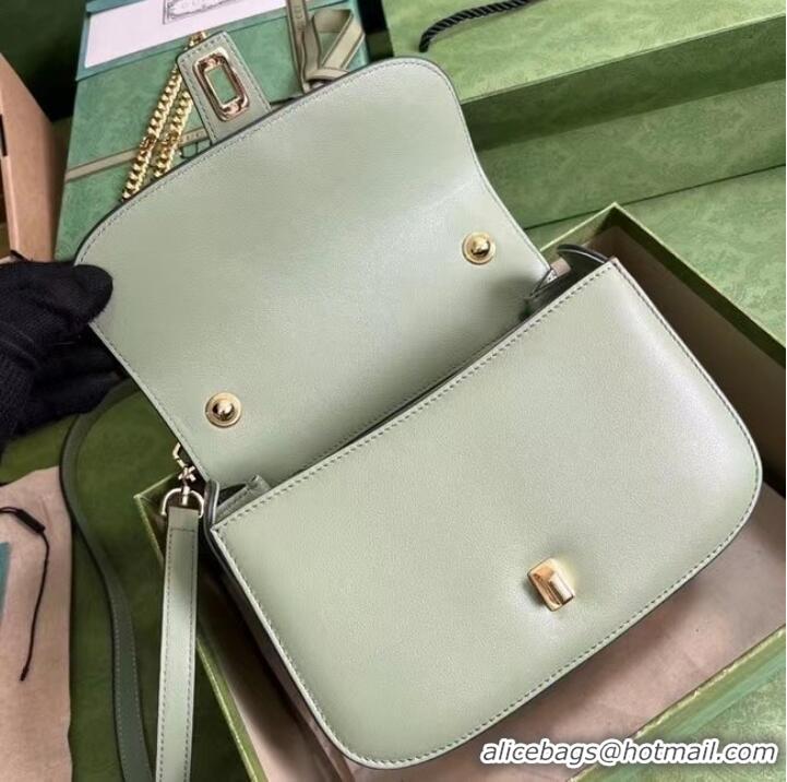 Good Quality GUCCI BLONDIE TOP-HANDLE BAG 735101 Light green