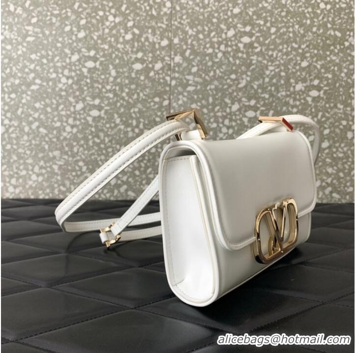 Unique Discount VALENTINO LOCO calf leather mini 0167 white