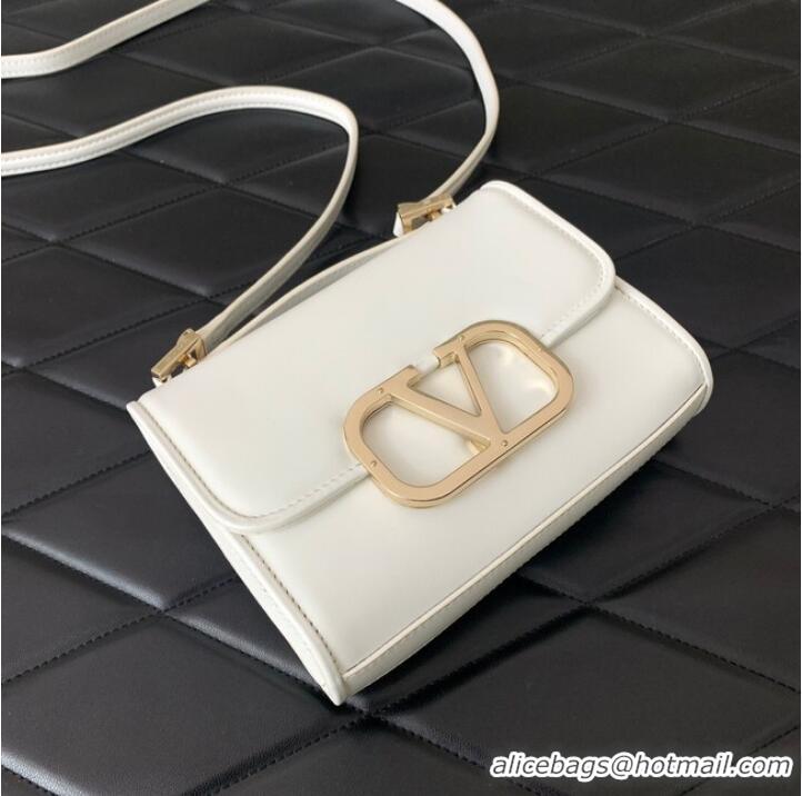 Unique Discount VALENTINO LOCO calf leather mini 0167 white