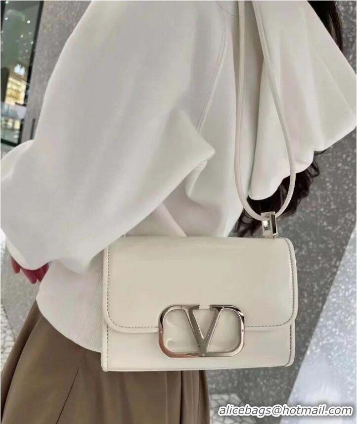 Unique Discount VALENTINO LOCO calf leather mini 0167 white