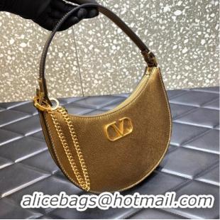 Shop Promotional VALENTINO GARAVANI VLOGO SIGNATURE leather bag QRGF9 gold