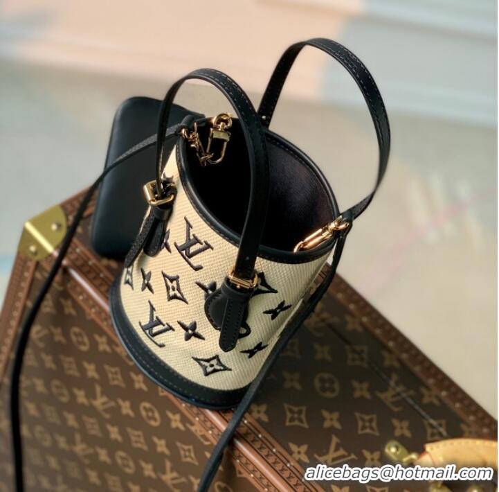 Famous Brand Louis Vuitton Nano Bucket M82418 Black