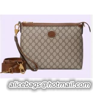 Top Quality GUCCI MESSENGER BAG WITH INTERLOCKING G 726833 Brown