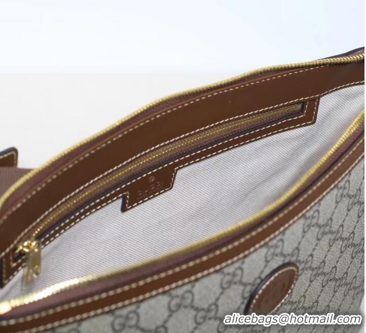 Top Quality GUCCI MESSENGER BAG WITH INTERLOCKING G 726833 Brown