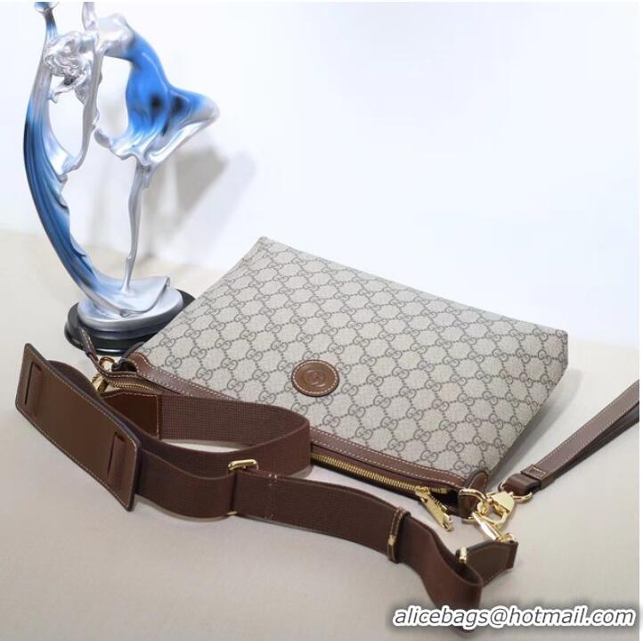 Top Quality GUCCI MESSENGER BAG WITH INTERLOCKING G 726833 Brown