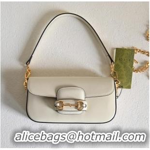 Famous Brand GUCCI HORSEBIT 1955 SMALL SHOULDER BAG 735178 White