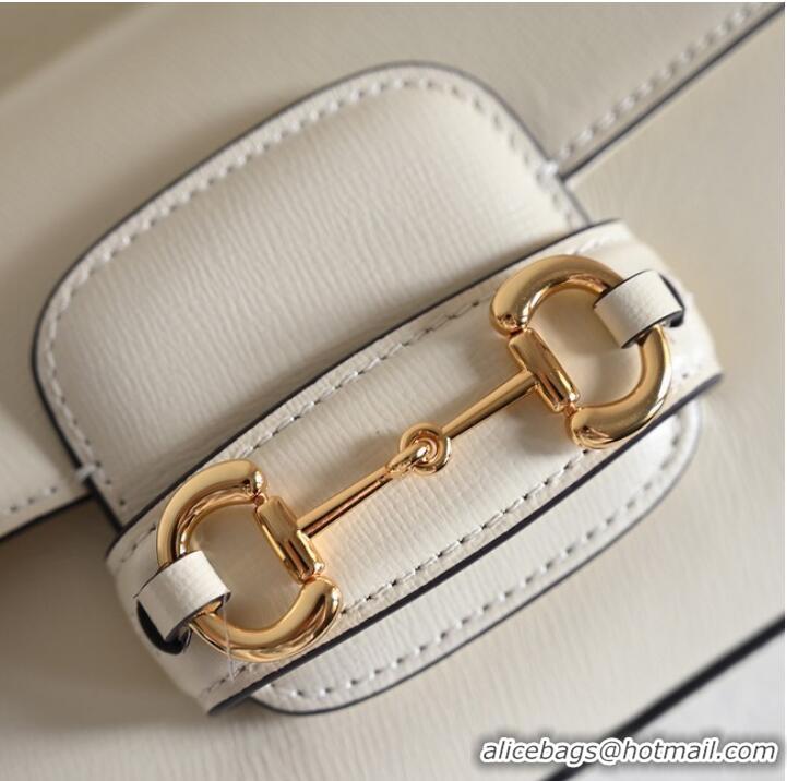 Famous Brand GUCCI HORSEBIT 1955 SMALL SHOULDER BAG 735178 White