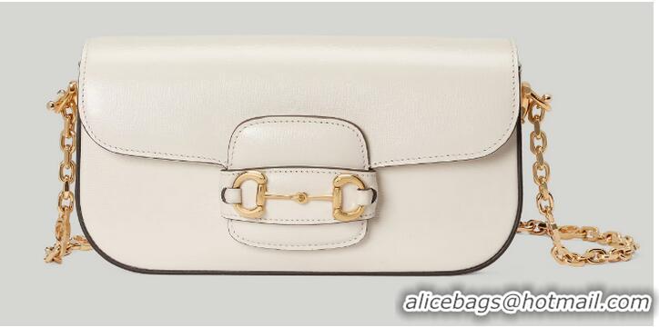 Famous Brand GUCCI HORSEBIT 1955 SMALL SHOULDER BAG 735178 White