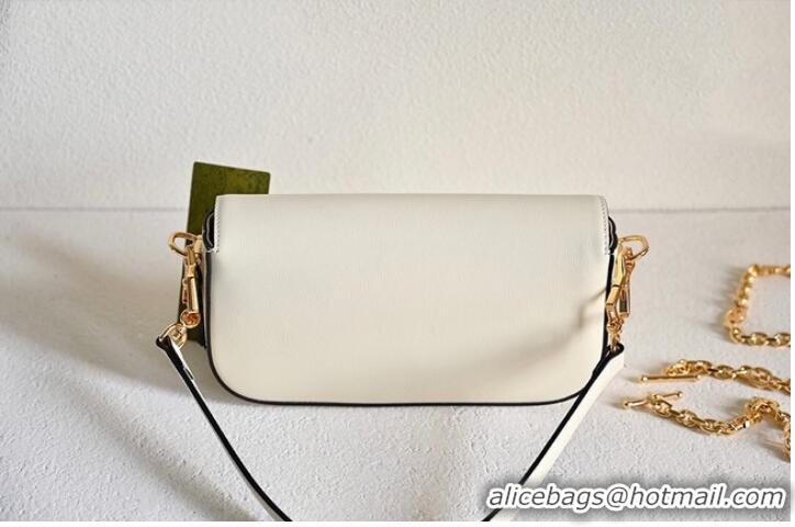 Famous Brand GUCCI HORSEBIT 1955 SMALL SHOULDER BAG 735178 White